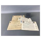 Ww2 1942 War Ration & Ration Stamps & Soldier Toy