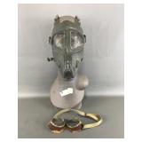 Vintage Military Gas Mask & Eye Googles