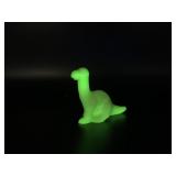 Uranium Burmese Fenton Art Glass Dinosaur