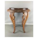 Vintage Repaired Wooden Parlor Accent Table