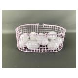 Marble Or Quartz Stone Eggs & Basket