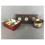 Vtg Springfield Weather Station Barometer & More