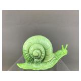 Fenton Green Chameleon Slag Snail Figurine W/box
