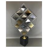 Contemporary Geometric Metal Table Sculpture