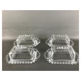 Vintage Imperial Candlewick Covered Butter Dishes