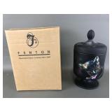 Fenton Art Glass Chessie Cat Lidded Candy Jar W