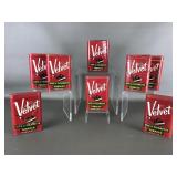 Vtg Empty Velvet Pipe And Cigarette Tobacco Tins