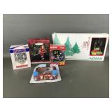 Vtg Noma Bubble Lights, Sports Ornaments & More