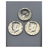 1970d 40% Silver Kennedy Half Dollars