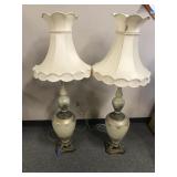 Vtg Pair Hollywood Regency Table Lamps *