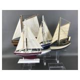 Handmade Wooden Model Sailboats