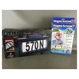 Black Series Solar-powered Light Address Plaque
