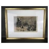 Hand Tinted Litho From Harpers Weekly Framed