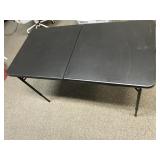 Height Adjustable Black Folding Table