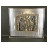 Textured Metallic Shadow Box Art Piece
