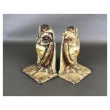 Vintage Cast Iron Owl Bookends