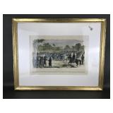 Hand Tinted Litho From Harpers Weekly Framed