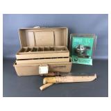 Vintage Zebco 33 Rhino Fishing Reel, Lures &