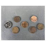 Novelty Engraved Jfk & Lincoln Penny, Wheat..