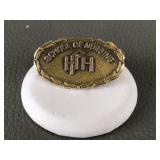 10k Gold School Of Nursing Brooch Pin