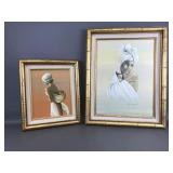 Vtg Framed 'mother And Child' Elaine Dungill
