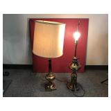 Vtg Stiffel Heavy Brass Table Lamps