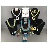 Colorful Resort Style Costume Jewelry Including