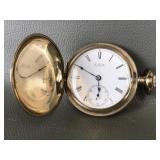 Antique A. W. Co. Waltham Gold-tone Pocket Watch