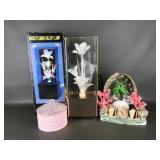 Vtg Magic Flower Galaxy Fiber Optic Lamp & More