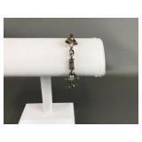 925 Mexican Silver Horse Bit 2 Tone Bracelet