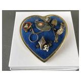 Wotm Women Of The Moose Vintage Heart Pin