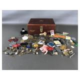 Vtg Cigar Box, Trinkets & More