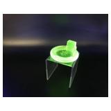 Vtg Glowing Vaseline Jeannette Ash Tray