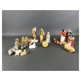 Vtg Plastic Nativity Scene Figurines