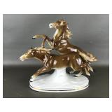 Porcelain Running Horses Figure By