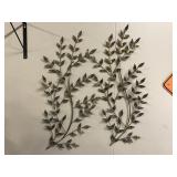 Vintage Metal Leaf Wall Sculptures