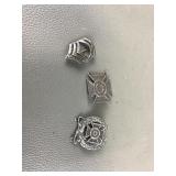 Sterling Silver Military Pins