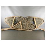 Vtg Wood, Rawhide, And Leather Snowshoes