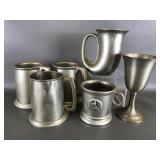 Vtg Rwp Pewter Mugs & More
