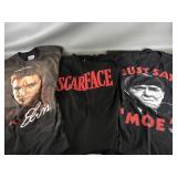 Just Say Moe, Elvis, And Scarface T- Shirts