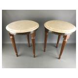 Vintage Marble Top Side Table