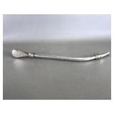 Antique Bombilla Straw Signed Alpaca Silver