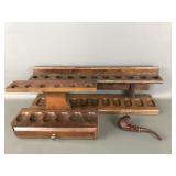 Vtg Mid-century Wooden Tobacco Pipe Racks
