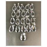 Vtg Teardrop Clear Glass Pendalogue Replacement