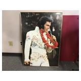 Framed Elvis Presley Las Vegas Poster