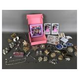 Vtg Clip On Earrings, Brooches, Taylor Swift &