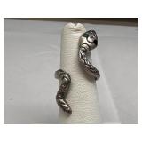 Vtg 925 Mexico Silver Snake Serpent Ring*