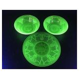 Glowing Uranium Glass Plates & More