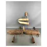 Vtg Jorgensen Wooden Handscrew Clamps