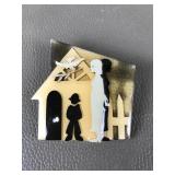Unique Vintage Domestic Violence Lucinda Pin
